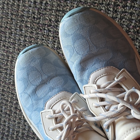 COACH Blue and Cream Sneakers - Picture 12 of 12